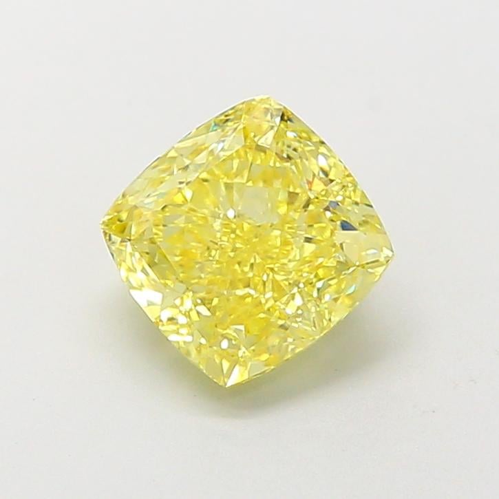 1.79 Ct. Fancy Intense  Yellow Cushion Lab Grown Diamond