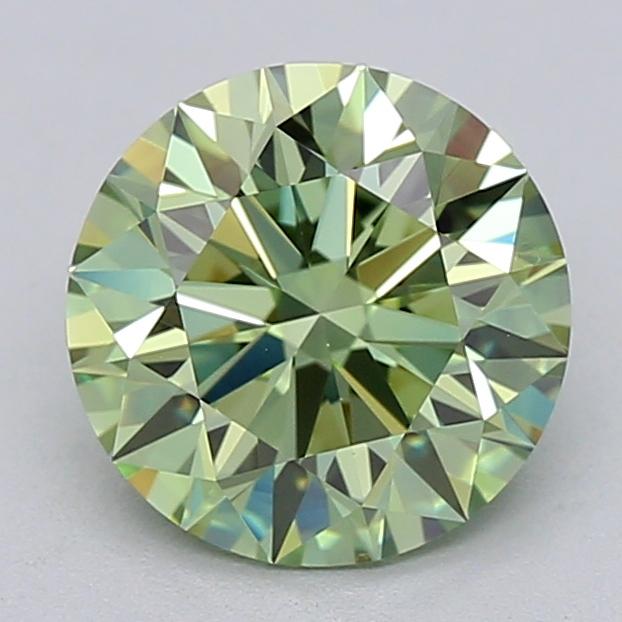 1.52 Ct. Fancy Vivid  Green Round Lab Grown Diamond