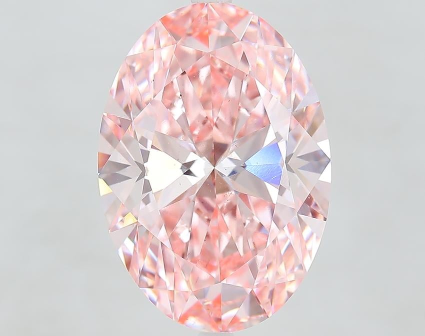 10.09 Ct. Fancy Vivid Pink Oval Lab Grown Diamond