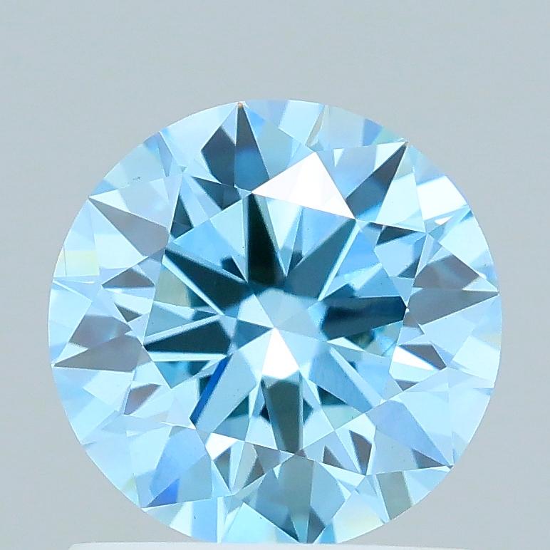 1.07 Ct. Fancy Vivid Blue Round Lab Grown Diamond