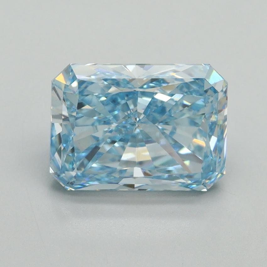 3.02 Ct. Fancy Vivid Blue Radiant Lab Grown Diamond