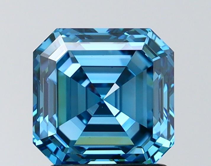 2.08 Ct. Fancy Vivid  Blue Asscher Lab Grown Diamond