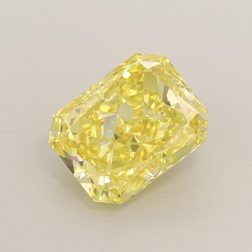 1.21 Ct. Fancy Vivid Yellow Radiant Lab Grown Diamond
