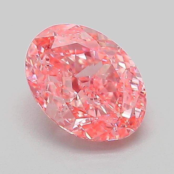 1.11 Ct. Fancy Vivid  Pink Oval Lab Grown Diamond