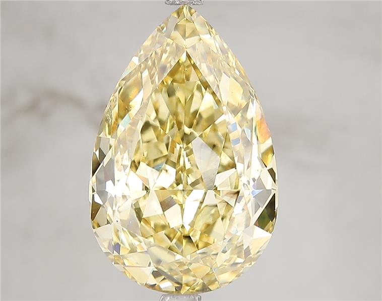 7.05 Ct. Fancy Vivid Yellow Pear Lab Grown Diamond