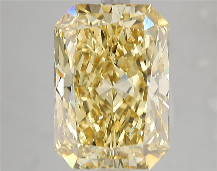 5.20 Ct. Fancy Vivid Yellow Radiant Lab Grown Diamond