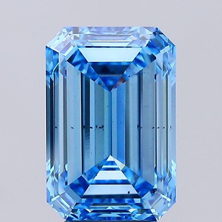 5.02 Ct. Fancy Vivid Blue Emerald Lab Grown Diamond