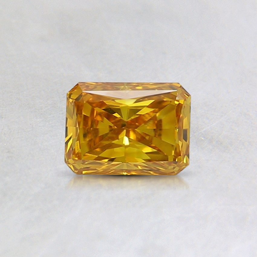 0.40 Ct. Fancy Vivid Yellow Emerald Lab Created Diamond