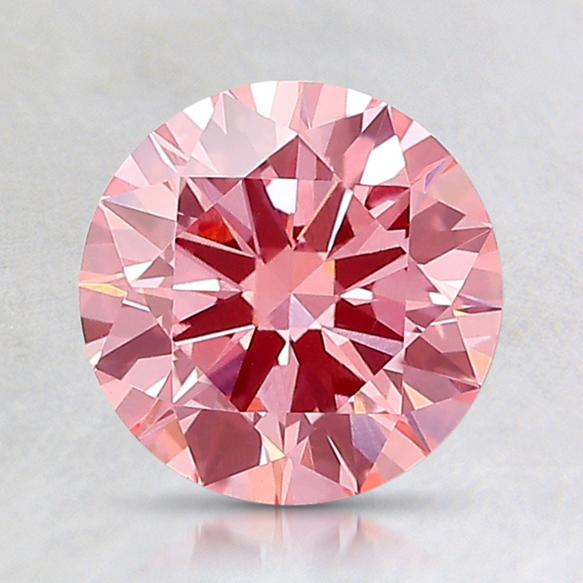 1.54 Ct. Fancy Vivid Pink Round Lab Created Diamond