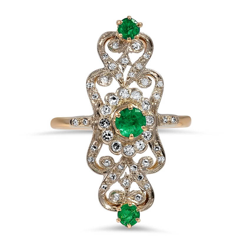 Edwardian Emerald Vintage Ring