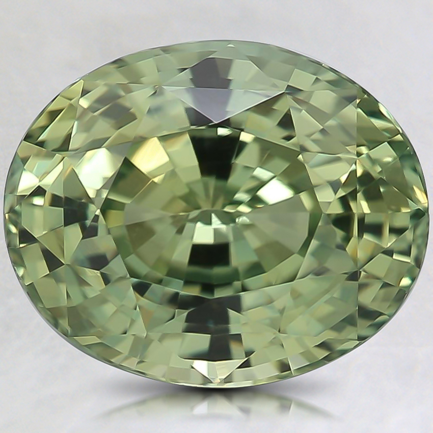 10.3x8.4mm Unheated Green Oval Sapphire