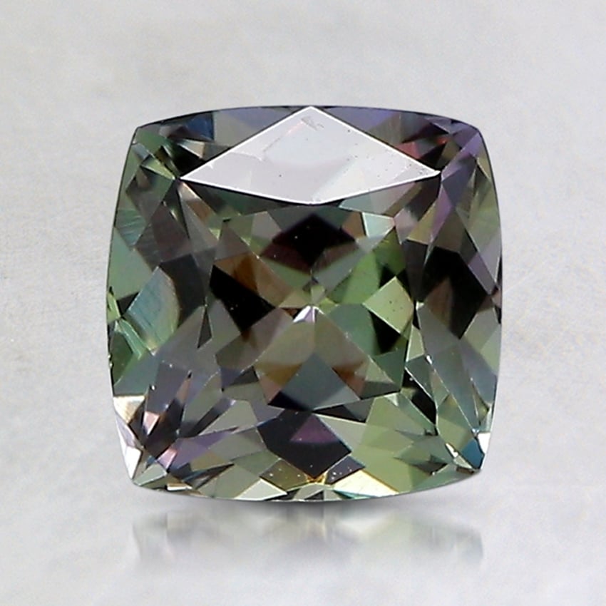6.7x6.6mm Unheated Parti-Color Cushion Tanzanite
