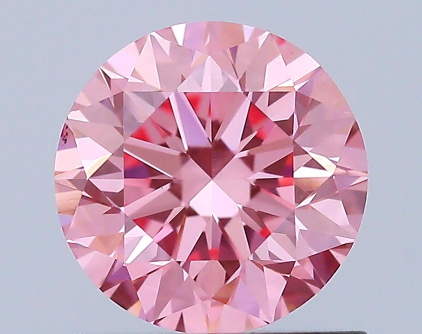 0.90 Ct. Fancy Vivid Pink Round Lab Grown Diamond
