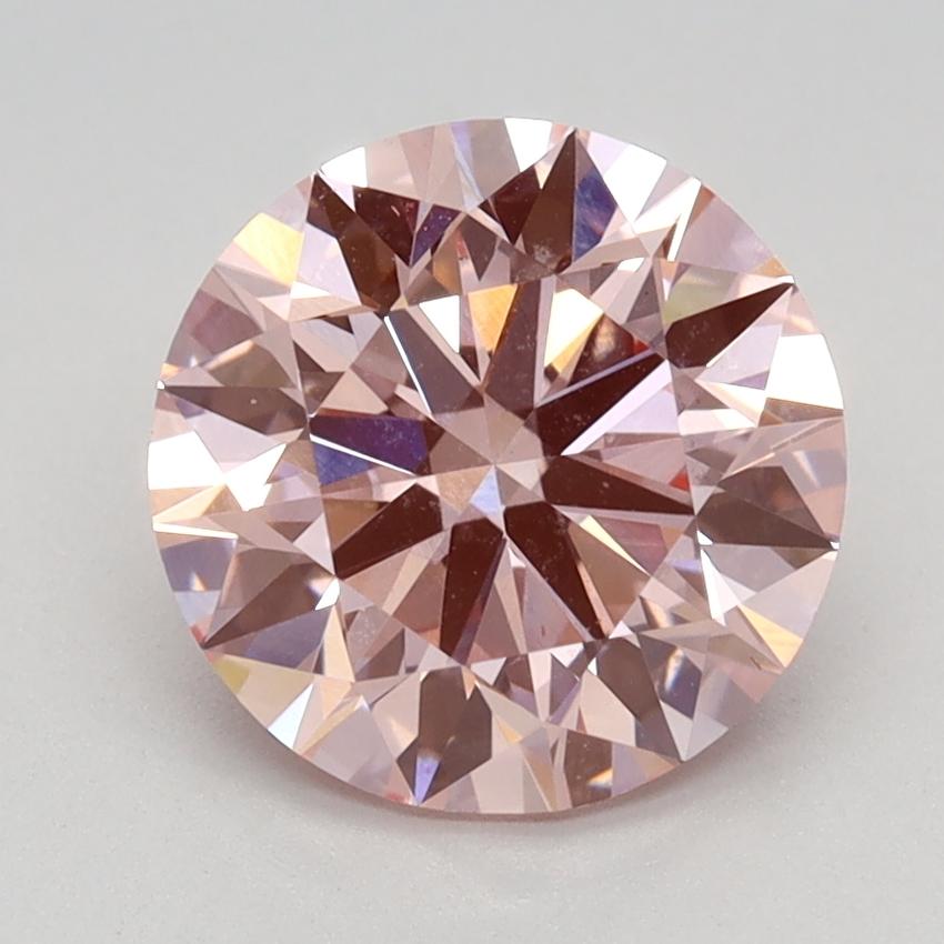 1.99 Ct. Fancy Vivid Pink Round Lab Grown Diamond