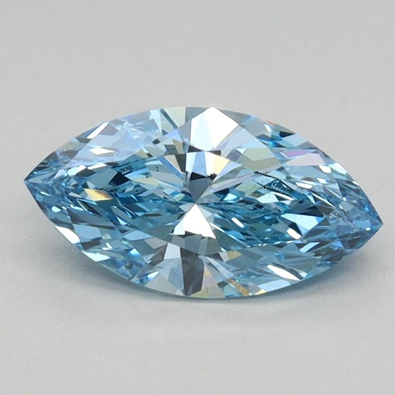 0.63 Ct. Fancy Vivid Blue Marquise Lab Grown Diamond