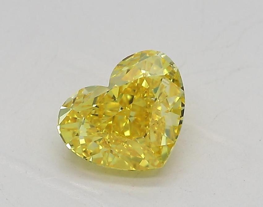 1.16 Ct. Fancy Vivid  Yellow Heart Lab Grown Diamond
