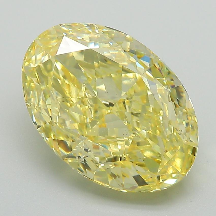 5.04 Ct. Fancy Intense Yellow Oval Lab Grown Diamond