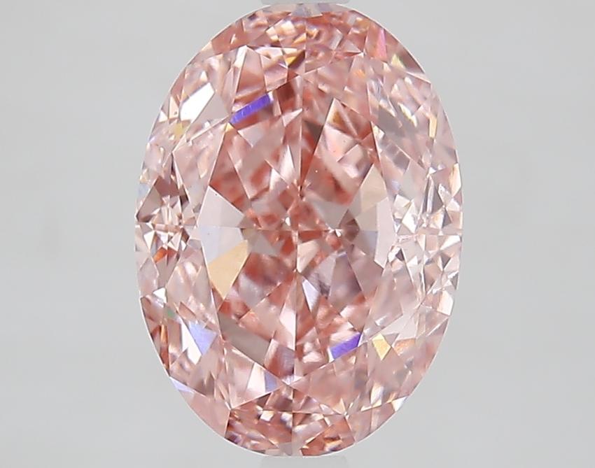 3.69 Ct. Fancy Vivid Pink Oval Lab Grown Diamond