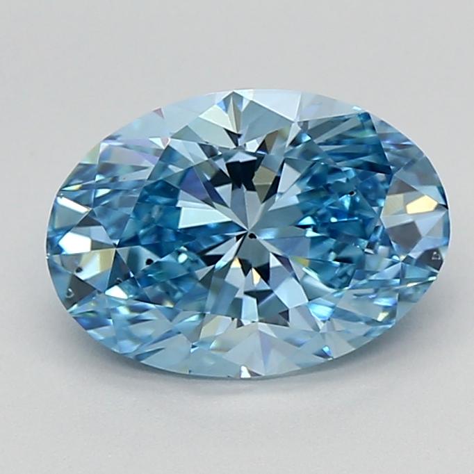 2.04 Ct. Fancy Vivid Blue Oval Lab Grown Diamond