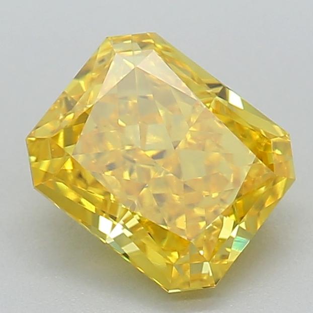 0.82 Ct. Fancy Vivid  Yellow Radiant Lab Grown Diamond