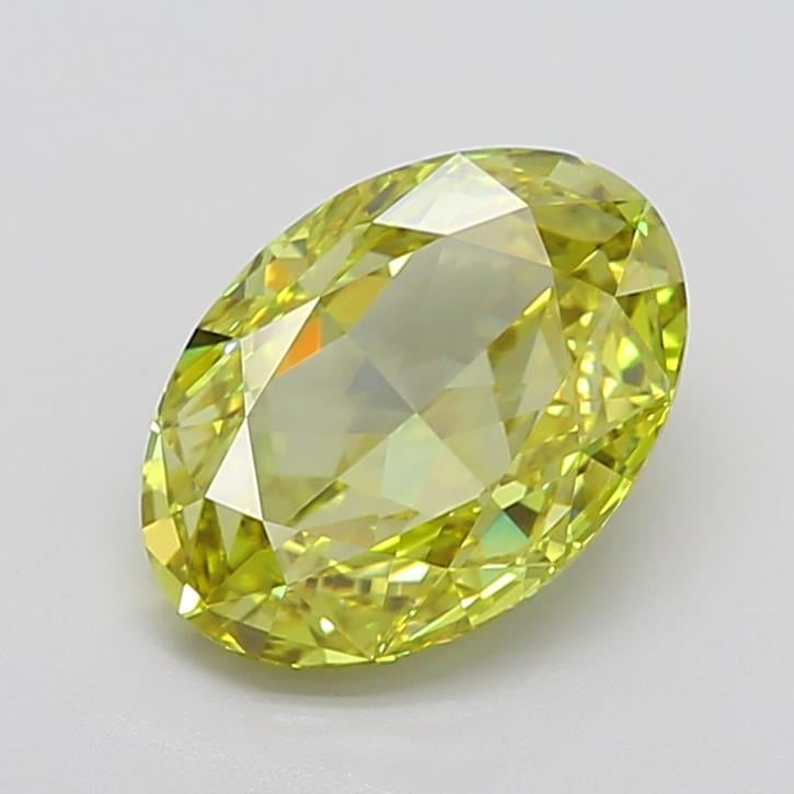 4.07 Ct. Fancy Intense Yellow Oval Lab Grown Diamond
