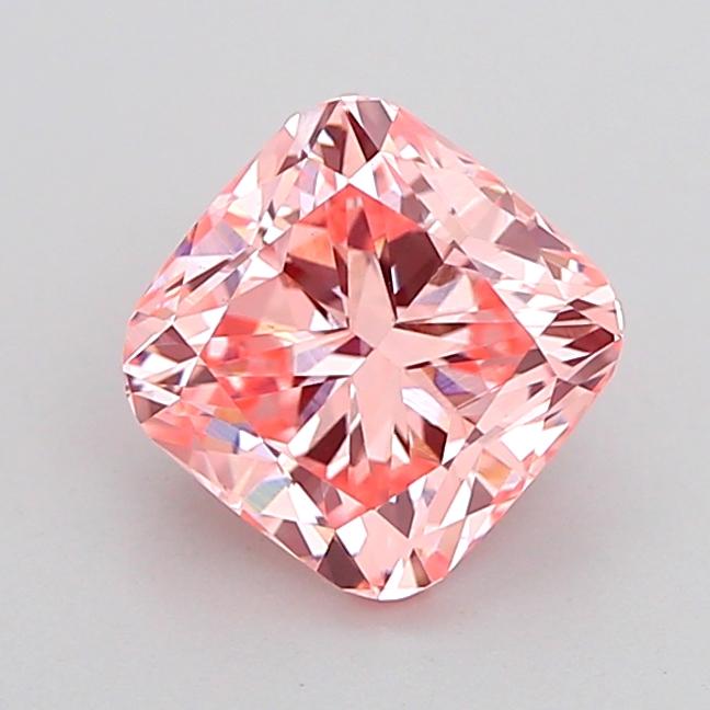 1.40 Ct. Fancy Vivid Pink Cushion Lab Grown Diamond