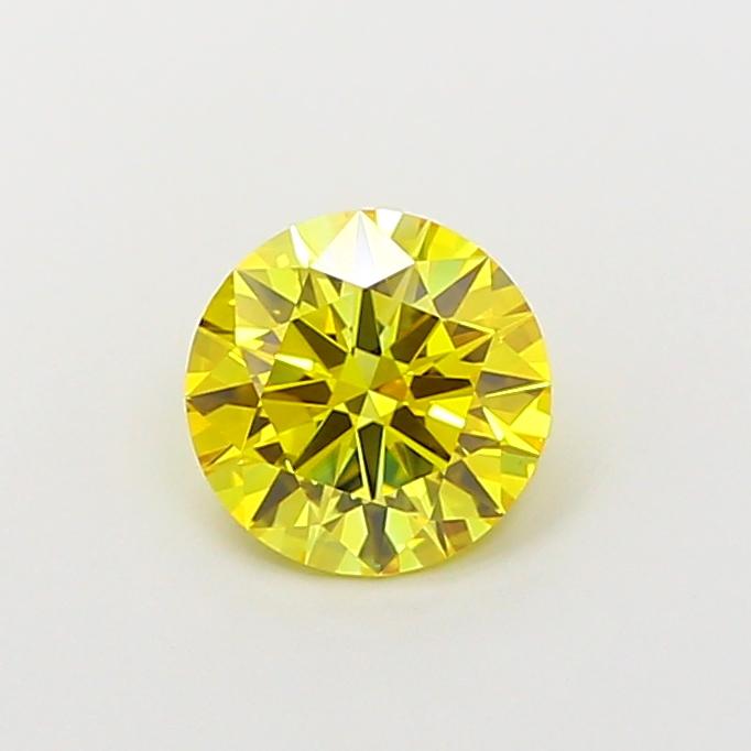 1.01 Ct. Fancy Vivid Yellow Round Lab Grown Diamond