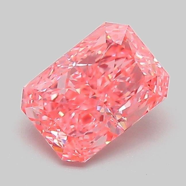 0.95 Ct. Fancy Vivid Pink Radiant Lab Grown Diamond