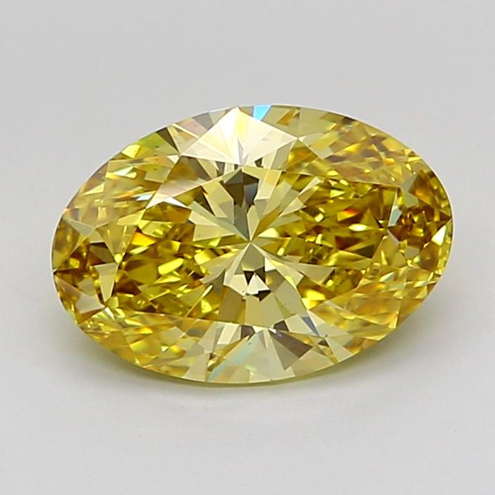 2.53 Ct. Intense  Yellow Oval Lab Grown Diamond