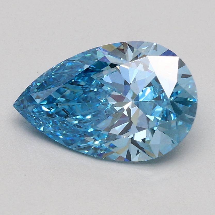 1.00 Ct. Fancy Vivid Blue Pear Lab Grown Diamond