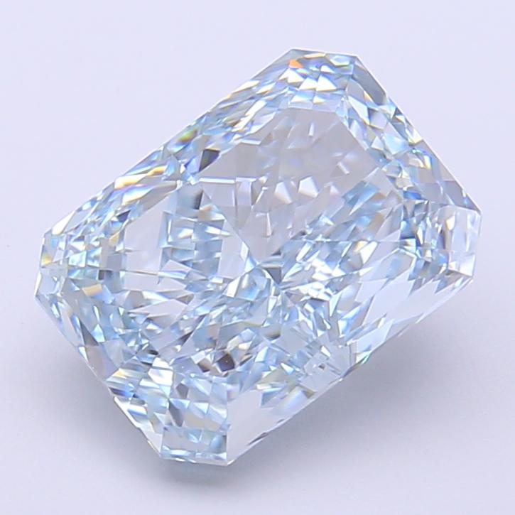 3.69 Ct. Fancy Vivid  Blue Radiant Lab Grown Diamond