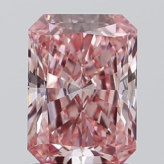 1.51 Ct. Fancy Vivid  Pink Radiant Lab Grown Diamond