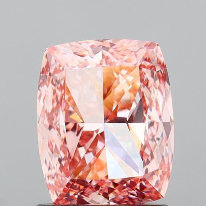 1.52 Ct. Fancy Vivid Pink Cushion Lab Grown Diamond