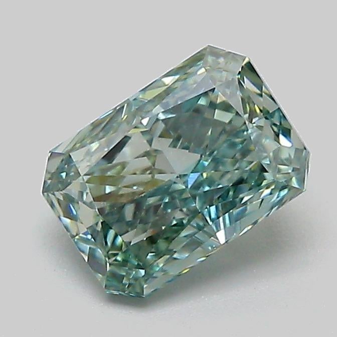 1.11 Ct. Fancy Vivid  Green Radiant Lab Grown Diamond