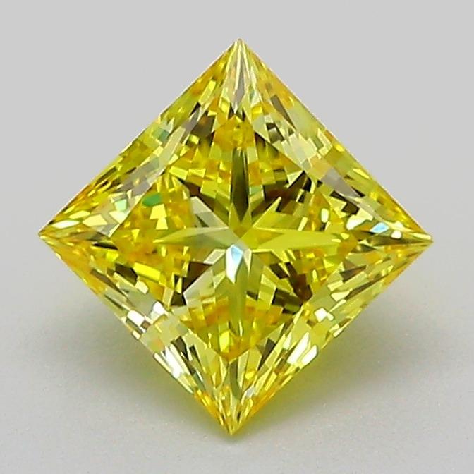 1.14 Ct. Fancy Vivid  Yellow Princess Lab Grown Diamond