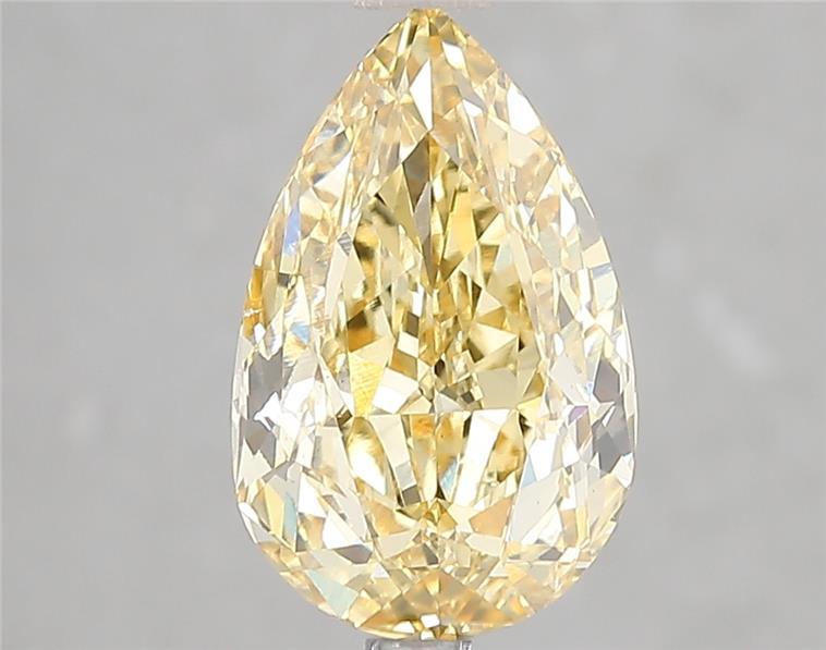 3.02 Ct. Fancy Intense Yellow Pear Lab Grown Diamond