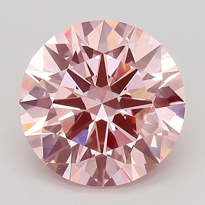 2.99 Ct. Fancy Vivid Pink Round Lab Grown Diamond