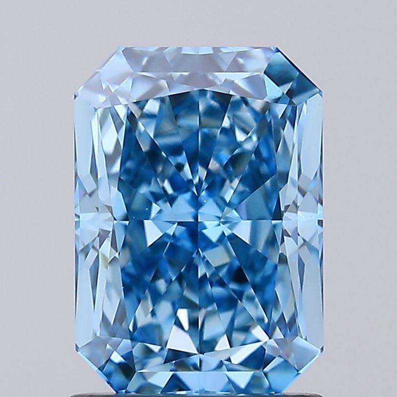 1.56 Ct. Fancy Vivid Blue Radiant Lab Grown Diamond