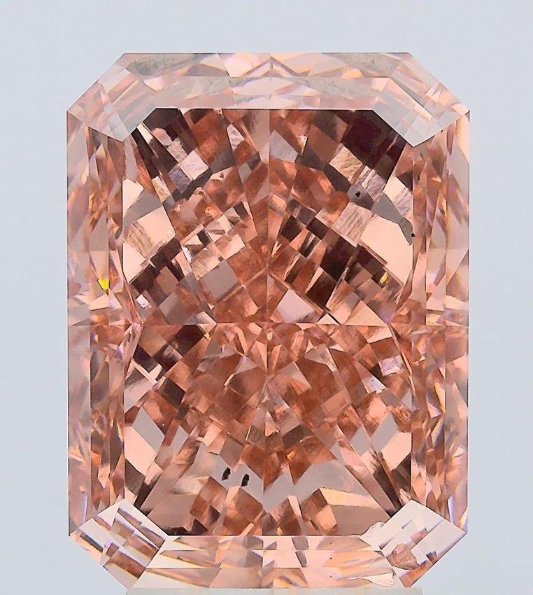 5.03 Ct. Fancy Vivid Pink Radiant Lab Grown Diamond