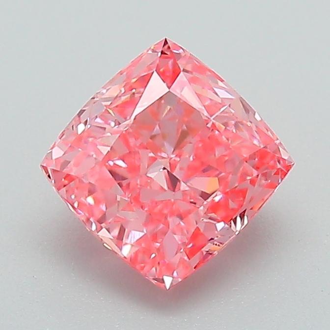 1.19 Ct. Fancy Vivid Pink Cushion Lab Grown Diamond