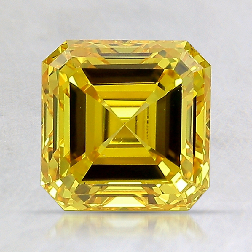 2.28 Ct. Fancy Vivid Yellow Asscher Lab Grown Diamond