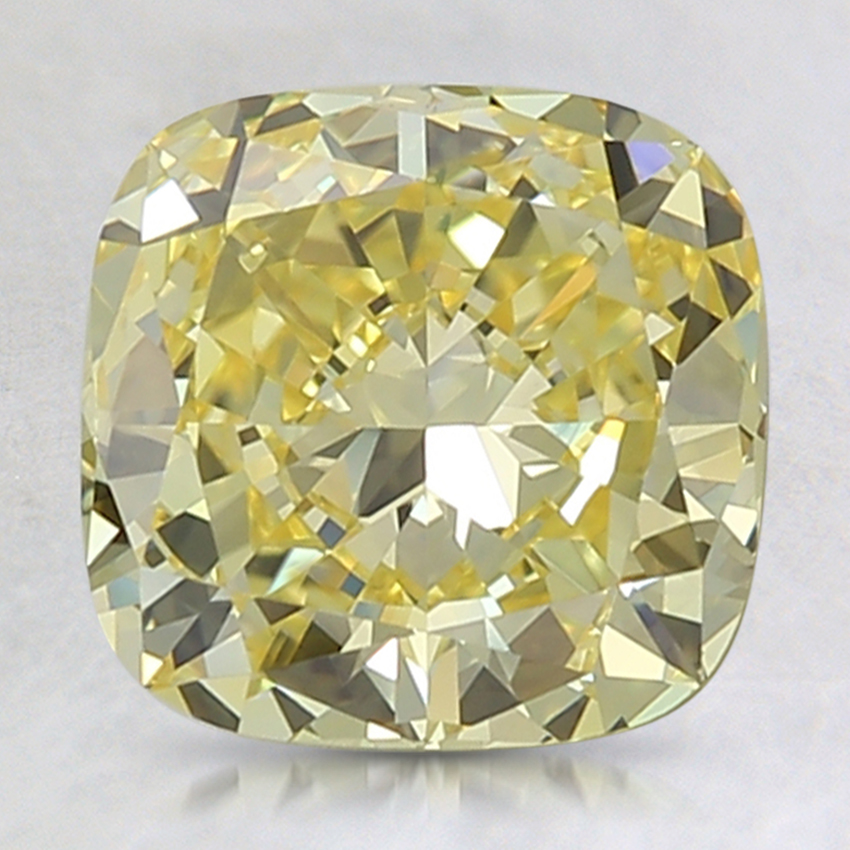 2.33 Ct. Fancy Intense Yellow Cushion Lab Grown Diamond