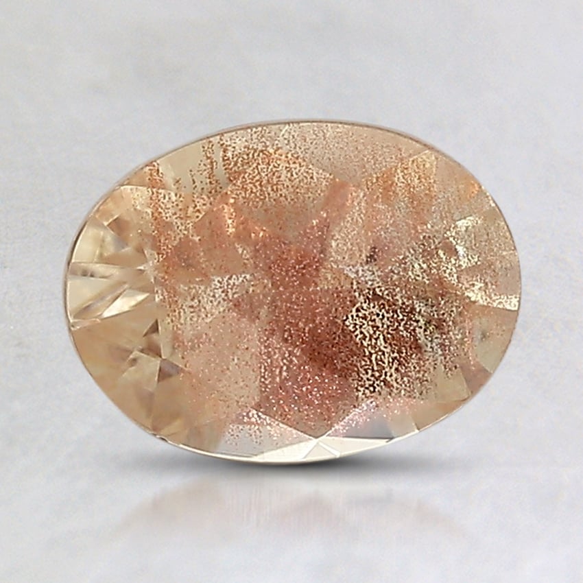 8x6mm Unheated Peach Modified Oval Oregon Sunstone