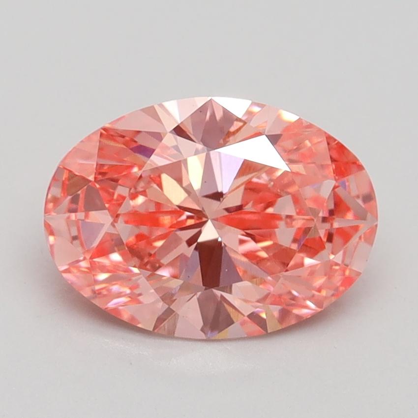 1.72 Ct. Fancy Vivid Pink Oval Lab Grown Diamond