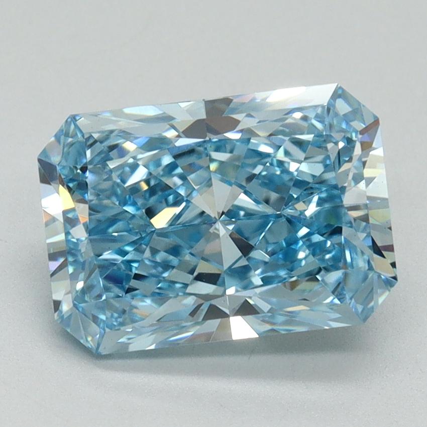 2.70 Ct. Fancy Vivid Blue Radiant Lab Grown Diamond