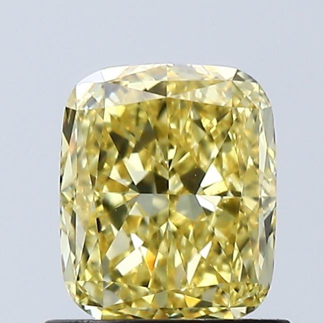 1.03 Ct. Fancy Vivid Yellow Cushion Lab Grown Diamond