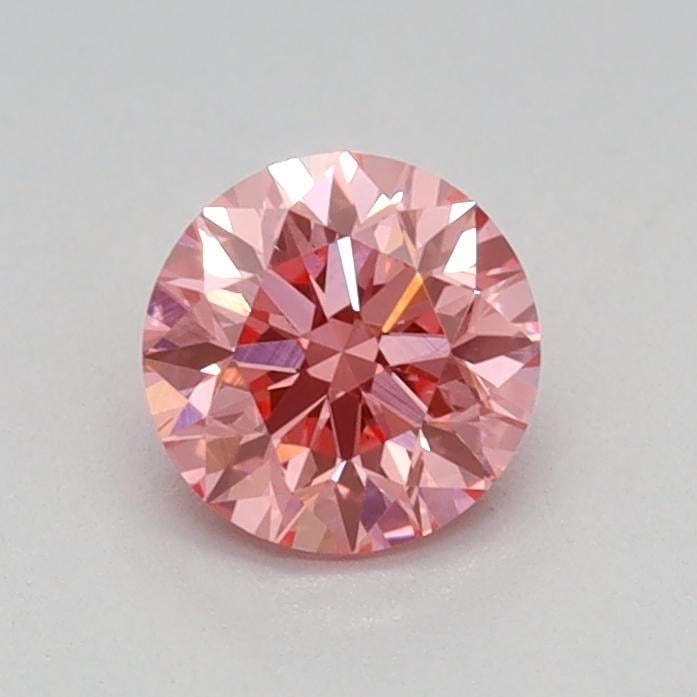 0.45 Ct. Fancy Vivid Pink Round Lab Grown Diamond