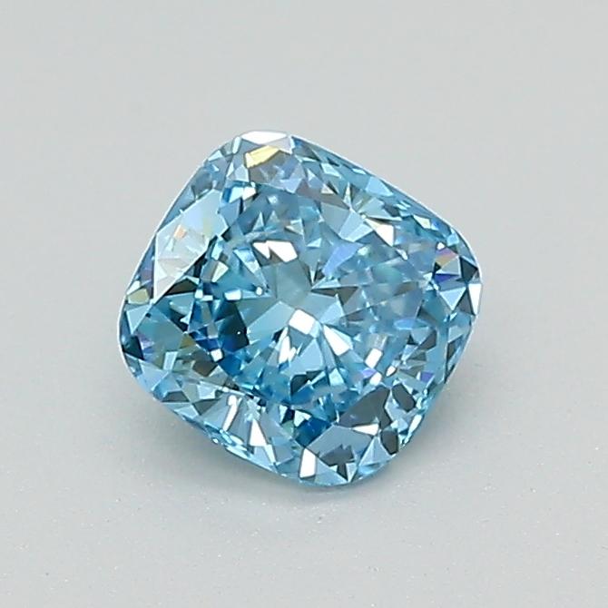 0.59 Ct. Fancy Vivid Blue Cushion Lab Grown Diamond