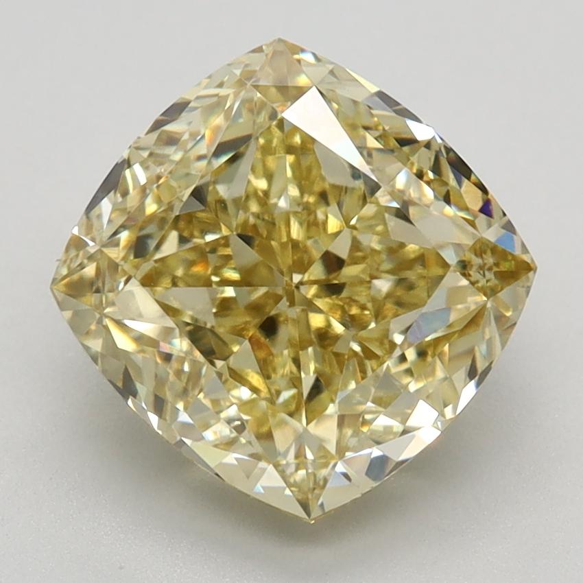3.30 Ct. Fancy Intense Yellow Cushion Lab Grown Diamond