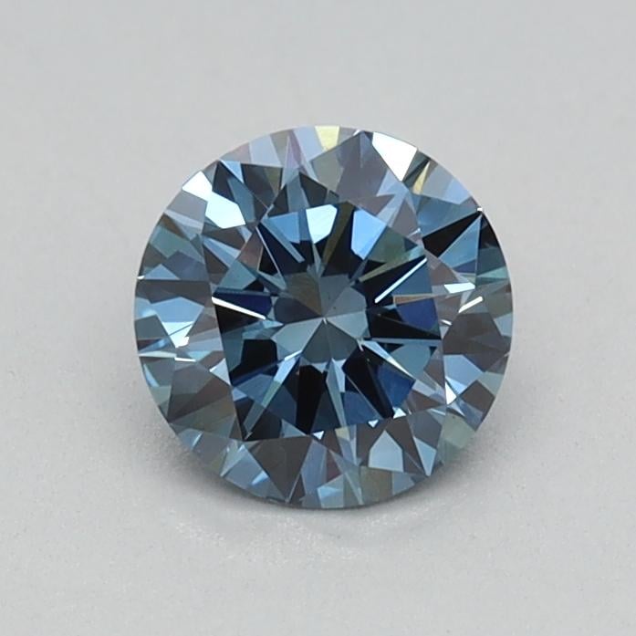 0.42 Ct. Fancy Vivid Blue Round Lab Grown Diamond